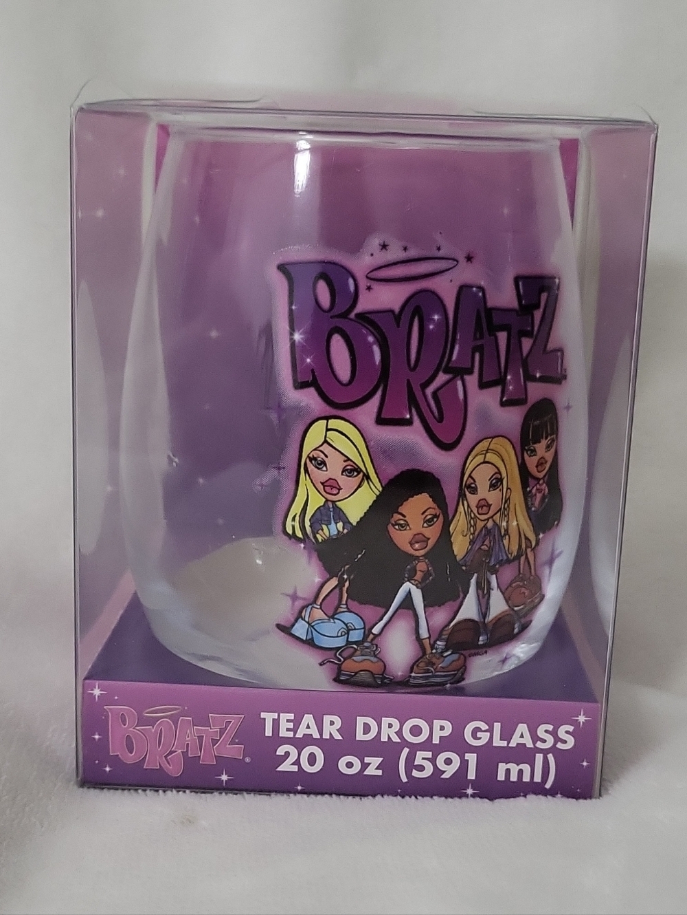 Bratz Tear Drop Glass 20 oz Glassware Purple